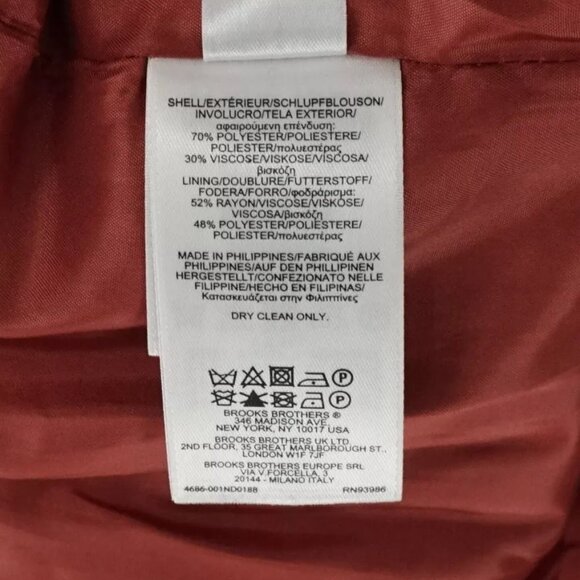 Brooks Brothers Red Fleece Orange White Plaid Short Sleeve Dress Size 2 - Picture 6 of 6